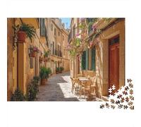 Callejón de Estilo mediterráneo Rompecabezas para Adultos |Arquitectura española| 1000pcs (75x50cm) Juegos Educativos De Decoración del Hogar