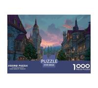 Calles Europeas Rompecabezas De 1000 Piezas para Adultos Niño Puzzle De Papel Ecológico, Puzzle De Juguete para Regalo, 38x26cm/1000pcs