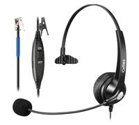 Callez Auriculares RJ9 con micrófono con cancelación de ruido e interruptor de silencio, auriculares de teléfono con cable para Cisco 8851 8845 8841 8811 7965 7962 7945 7941 7841 7821 6941 6851