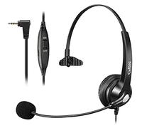 Callez Auriculares Teléfono Fijo Inalámbrico 2,5mm, Micrófono con Cancelación de Ruido, Cascos Centro de Llamadas para Gigaset C430A C530 CL660HX Yealink W52P Cisco SPA 514G 525G2 Grandstream