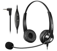 Callez Auriculares Teléfono Fijo Inalámbrico con Micrófono con Cancelación de Ruido, Cascos 2,5mm Binaurale para Gigaset C430A C530 CL660HX Cisco SPA 514G 525G2 Yealink W52P Grandstream Polycom