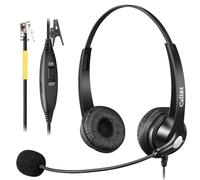Callez Yealink - Auriculares de teléfono RJ9 con cable y micrófono con cancelación de ruido, compatibles con Yealink T46S T48S T42S T21P T33G T27G T23G T46G T53W T54W Avaya 9611 9608 J179 Grandstream