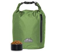 Callieco Bolsa de viaje para comida para perros con 1 cuchara para taza y bolsillo lateral con cremallera, contenedor de almacenamiento impermeable para el hogar, viajes por carretera, camping,