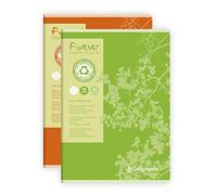 Calligraphe 17123C Juego de 10 cuadernos Forever (una marca de Clairefontaine) - A4 21x29,7 cm - Cuadrados grandes de 96 páginas - Papel 100 % reciclado 70 g - Cubierta reciclada - Colores aleatorios