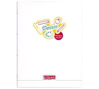 Calligraphe 18154C Juego de 10 cuadernos de bocetos grapados incoloros (una marca de Clairefontaine) - 24x32 cm - 48 páginas en blanco liso - Papel de 120 g - Cubierta de polipropileno transparente