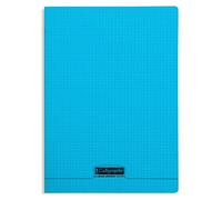 Calligraphe 18382C Un Lot de 10 Cahiers Agrafés Bleus (une Marque de Clairefontaine) - 24x32 cm - 96 Páginas Petits Carreaux - Papier Blanc 90 g - Couverture Polypro Transparente