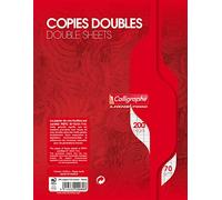 Calligraphe 2080C- Serie 7000, un paquete de 200 páginas de copia doble no perforadas en película 17 x 22 cm, cuadrícula 70 g