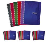 Calligraphe 2417C, Cuaderno espiral (gama Clairefontaine 7000) 180 páginas 21x29,7 cm, cubierta de tarjeta offset, colores aleatorios, 1 unidad (Paquete de 4)