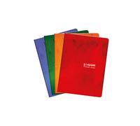 Calligraphe 7148C Un cuaderno grapado (una marca de Clairefontaina) - 17 x 22 cm - 192 páginas grandes - Papel blanco 70 g - Manta reciclada Vernie - Color aleatorio