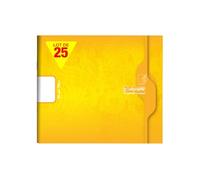 Calligraphe 7702Cpack Un juego de 25 cuadernos infantiles amarillos (una marca de Clairefontaine) - 17 x 14,7 cm - 24 páginas sólidas blancas - Papel 70 g - Cubiertas para tarjetas offset