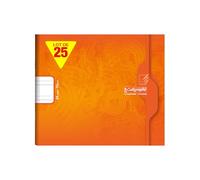Calligraphe 7705Cpack - Lote de 25 cuadernos infantiles (una marca de Clairefontaine, 17 x 14,7 cm, 24 páginas, doble línea, 5 mm, papel de 70 g, fundas para tarjetas offset
