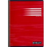 Calligraphe ES 360C - Un cahier à spirale (gamme 7000 de Calligraphe) 180 pages 24x32 cm 70g grands carreaux, couverture carte offset, couleur aléatoire