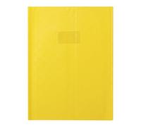 Clairefontaine ES Calligraphe (gamme scolaire Clairefontaine) 71304AMZC - Un protège-cahier grain madras 24x32 cm 22/100ème avec porte-étiquette et marque-pages, en PVC (plastique) opaque, Jaune