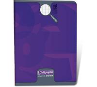 Calligraphe Juego de 10 cuadernos engrapados 108792C (marca Clairefontaine), 24 x 32 cm, 48 páginas grandes chapadas, papel blanco de 90 g, funda de cartón reciclada recubierta con película, colores aleatorios