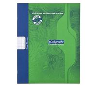 Calligraphe - Lote de 12 cuadernos con cuadrícula grande (17 x 22 cm, 48 páginas, 56 g, 100% reciclado)