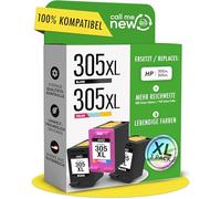 callmenew 305XL - Cartuchos de tinta compatibles con HP 305 XL XL para HP 305 XL negro y color - Alta cobertura, chip inteligente, repuesto para DeskJet 2720e, Envy 6020e - Pack de 3