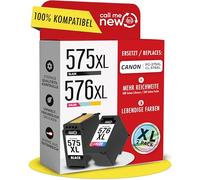callmenew Cartuchos de tinta 575XL y 576XL compatibles con Canon 575 576 (PG-575XL negro y CL-576XL color) - XL Alcance, chip inteligente, repuesto para PIXMA TS3550i TS3750i - Pack de 2