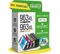 callmenew Cartuchos de tinta 963XL compatibles con HP 963 Multipack/HP 963XL (CMYK), 4 unidades 963 XL, XL, chip inteligente, repuesto para OfficeJet Pro 9010/9020 Serie