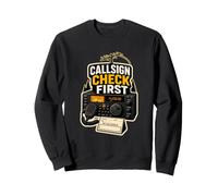 CALLSIGN Check First Radioaficionado Estación Micrófono Sudadera