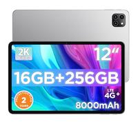 Callsky-Tab Tableta Android, tableta de pantalla grande de 12 pulgadas, pantalla de resolución IPS 2K de 1200 x 2000, puerto tipo C reforzado, cargador PD de 18 W, batería larga de 8000 mAh, cámara de