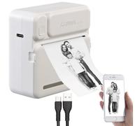 Callstel Impresora Mini: Impresora térmica portátil de Mini Fotos/Etiquetas con batería, Aplicación para iOS y Android, 200 dpi (de Etiquetas, para móvil, cámara)
