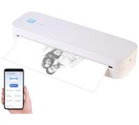 Callstel TD-210 Impresora térmica portátil A4 con batería, Bluetooth, USB-C, Blanco