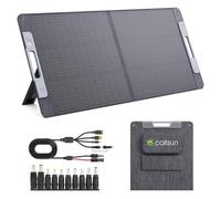 Callsun Panel Solar Portátil 110W 19.8V, Ligero y Plegable Panel Solar Monocristalino,N-Type 16 Busbars, Salidas USB-A 3.0 y Type-C, Ideal para Camping, Pesca,Senderismo y Caravaning
