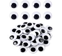CALLYSONIC 25 ojos autoadhesivos grandes, 45 mm, autoadhesivos, grandes para manualidades, álbumes de recortes, manualidades (negro)