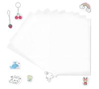 CALLYSONIC Juego de láminas retráctiles, juego de láminas retráctiles, llavero, película retráctil, Navidad, plástico retráctil, imprimible, A4, 0,3 mm, DIY