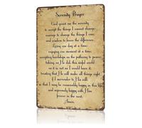 Calm and Carry On Quote Vintage Metal Sign Tin Wall-Art Decor for Home Office Space 8 X 12 inch