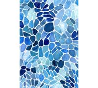 Calm Blue Mosaic Journal: Soft Abstract Pattern, 6x9 Lined