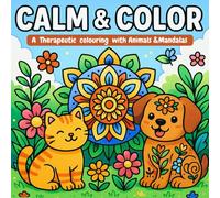 Calm & Color: Gentle Creatures: A Therapeutic Animal Coloring Book with Mandalas, Flowers and Nature-Inspired Art for Mindful Relaxation and Stress Relief