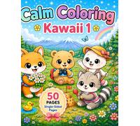 Calm Coloring Kawaii 1: 50 Cute Kawaii Animal Coloring Pages for Relaxation and Creativity