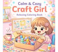 Calm & Cozy: Craft Girl Coloring Book: Relaxing Scenes of Knitting, Sewing, Painting & Creative Hobbies for Stress Relief