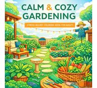 Calm & Cozy Gardening: A Stress-Relief Coloring Book for Adults Featuring Peaceful Garden Scenes, Plants, and Cozy Outdoor Spaces