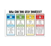 Calm Down Corner Poster - Emotions Chart, Feelings Recognition for Preschool, Kindergarten Classroom(Unframed,16x24inch(40x60cm))