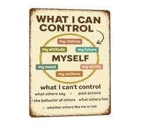 Calm Focus Metal Sign Inspirational Saying for Study Room Office or Space Vintage Wall-Art (8 X 12 in)