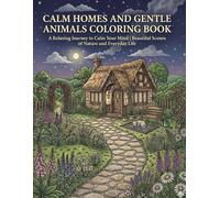 Calm Homes and Gentle Animals Coloring Book: A Relaxing Journey to Calm Your Mind | Beautiful Scenes of Nature and Everyday Life