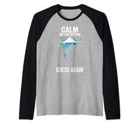 Calm on The Outside Iceberg Ansiedad Motivo Camiseta Manga Raglan