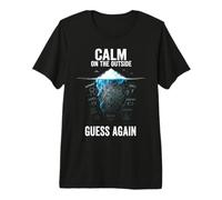 Calm on The Outside Iceberg Ansiedad Motivo Camiseta Premium