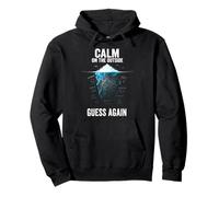 Calm on The Outside Iceberg Ansiedad Motivo Sudadera con Capucha