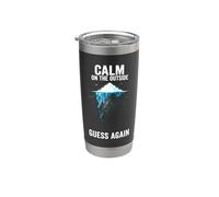 Calm on the Outside Iceberg Ansiedad Motivo Vaso térmico de acero inoxidable de doble pared