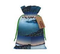 Calm Sea And Rocks - Bolsa de Navidad para regalos de Halloween, cesta con cordón, regalo de boda, fiesta