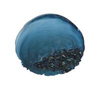 Calm Sea And Rocks - Gorro de ducha de doble banda elástica impermeable con orejas con volantes, para cocina, a prueba de aceite, se puede reutilizar