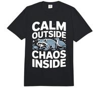 Calma afuera Caos Dentro del Pato Mapache Humor Comfort Colors Adult Heavyweight T-Shirt