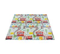 Calma Dragon Alfombra de Juegos Bebe Infantil Acolchada Plegable Antideslizante y Antigolpe 200 x 180 x 1.5cm Manta de Juegos Colchoneta Bebes Suelo Esterilla Niños Impermeable y Portátil (Calles)