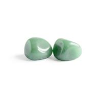CALMA MI ALMA | 2 Rodados de Cuarzo Verde Natural - Piedras Energéticas para Suerte, Calma y Energía Positiva - Cristales Sanadores