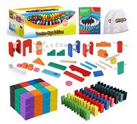 Calmado - Dominó a partir de 3 años, juego de dominó de 1000 piezas, juegos/juguete hecho de madera, juego de dominó Grand Edition + bolsa + manual de instrucciones + accesorios