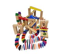 calmado - Set de Canicas de Madera 200 Piezas - Circuito de Canicas para Construir de Madera para Niños - Juguete de Construcción Creativo con Bolsa de Almacenamiento e Instrucciones