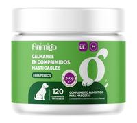 Calmante para Perros 120 Comprimidos Masticables - Relajante para Nervios por Fuegos Artificiales, Petardos, Tormenta o Viajes - Tranquilizante Natural para Perros de Todos los Tamaños y Edades